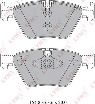 LYNXauto BD-1421 - Тормозные колодки, дисковые, комплект autospares.lv