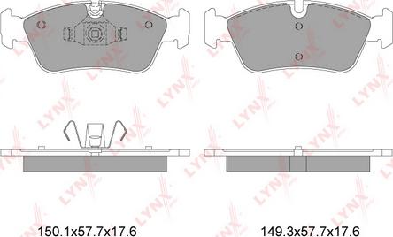 LYNXauto BD-1422 - Тормозные колодки, дисковые, комплект autospares.lv