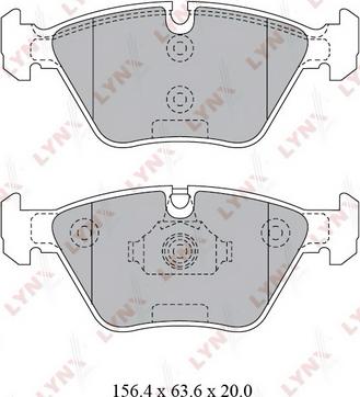 LYNXauto BD-1427 - Тормозные колодки, дисковые, комплект autospares.lv