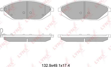 LYNXauto BD-1815 - Тормозные колодки, дисковые, комплект autospares.lv