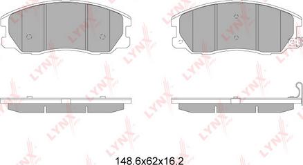 LYNXauto BD-1816 - Тормозные колодки, дисковые, комплект autospares.lv