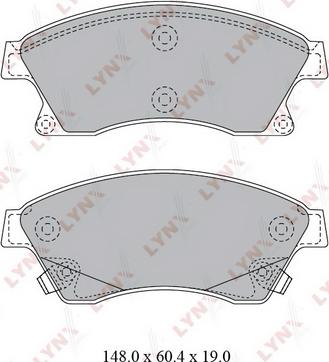 LYNXauto BD-1810 - Тормозные колодки, дисковые, комплект autospares.lv
