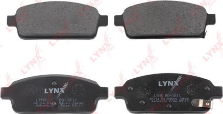 LYNXauto BD-1811 - Тормозные колодки, дисковые, комплект autospares.lv