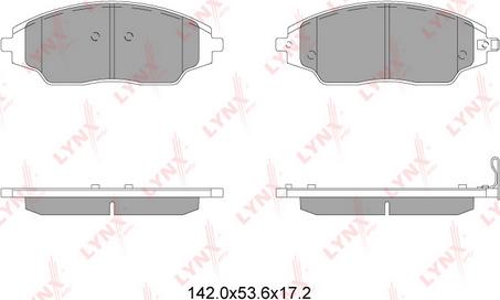 LYNXauto BD-1818 - Тормозные колодки, дисковые, комплект autospares.lv