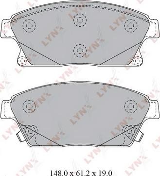 LYNXauto BD-1813 - Тормозные колодки, дисковые, комплект autospares.lv