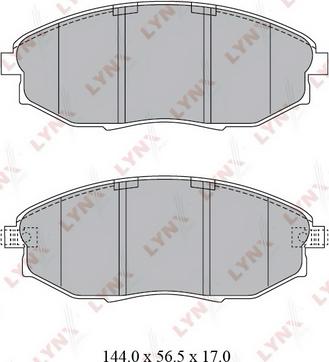 LYNXauto BD-1812 - Тормозные колодки, дисковые, комплект autospares.lv