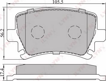 LYNXauto BD-1204 - Тормозные колодки, дисковые, комплект autospares.lv