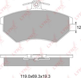 LYNXauto BD-1205 - Тормозные колодки, дисковые, комплект autospares.lv