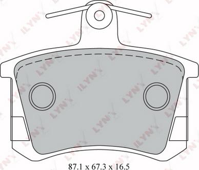LYNXauto BD-1208 - Тормозные колодки, дисковые, комплект autospares.lv