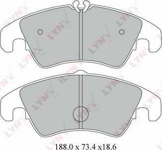 LYNXauto BD-1219 - Тормозные колодки, дисковые, комплект autospares.lv