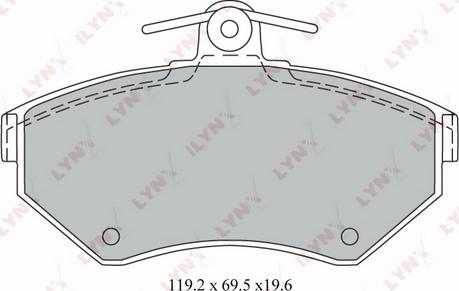 LYNXauto BD-1214 - Тормозные колодки, дисковые, комплект autospares.lv