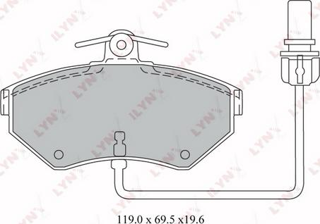 LYNXauto BD-1215 - Тормозные колодки, дисковые, комплект autospares.lv