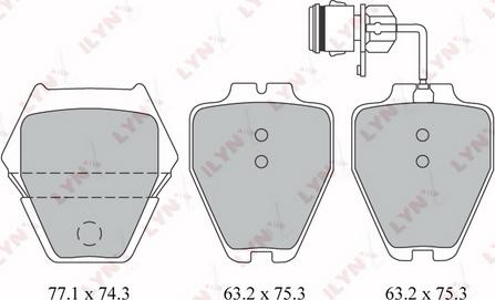 LYNXauto BD-1218 - Тормозные колодки, дисковые, комплект autospares.lv