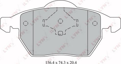 LYNXauto BD-1213 - Тормозные колодки, дисковые, комплект autospares.lv