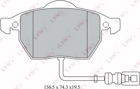 LYNXauto BD-1212 - Тормозные колодки, дисковые, комплект autospares.lv