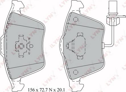 LYNXauto BD-1217 - Тормозные колодки, дисковые, комплект autospares.lv