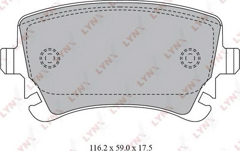LYNXauto BD-1224 - Тормозные колодки, дисковые, комплект autospares.lv