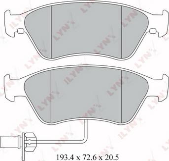 LYNXauto BD-1222 - Тормозные колодки, дисковые, комплект autospares.lv