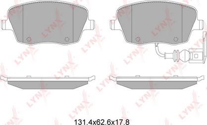 LYNXauto BD-8041 - Тормозные колодки, дисковые, комплект autospares.lv