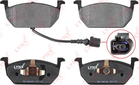 LYNXauto BD-8048 - Тормозные колодки, дисковые, комплект autospares.lv