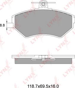 LYNXauto BD-8009 - Тормозные колодки, дисковые, комплект autospares.lv