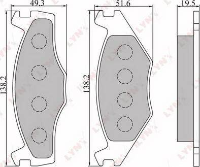 LYNXauto BD-8004 - Тормозные колодки, дисковые, комплект autospares.lv