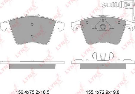 LYNXauto BD-8001 - Тормозные колодки, дисковые, комплект autospares.lv