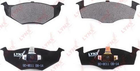 LYNXauto BD-8011 - Тормозные колодки, дисковые, комплект autospares.lv