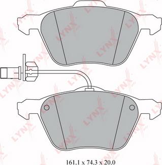 LYNXauto BD-8018 - Тормозные колодки, дисковые, комплект autospares.lv