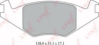 LYNXauto BD-8012 - Тормозные колодки, дисковые, комплект autospares.lv