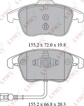 LYNXauto BD-8038 - Тормозные колодки, дисковые, комплект autospares.lv