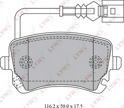 LYNXauto BD-8033 - Тормозные колодки, дисковые, комплект autospares.lv