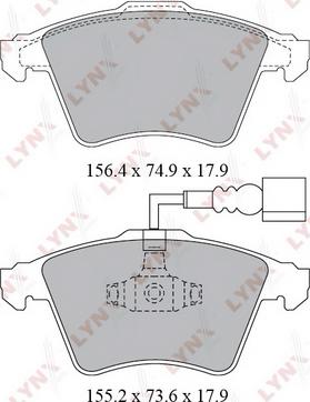 LYNXauto BD-8032 - Тормозные колодки, дисковые, комплект autospares.lv