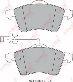 LYNXauto BD-8027 - Тормозные колодки, дисковые, комплект autospares.lv