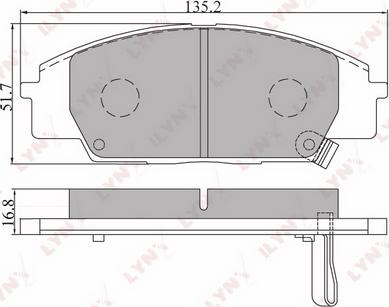 LYNXauto BD-3408 - Тормозные колодки, дисковые, комплект autospares.lv