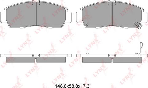 LYNXauto BD-3403 - Тормозные колодки, дисковые, комплект autospares.lv