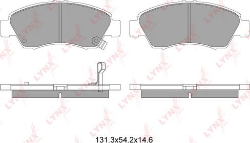 LYNXauto BD-3407 - Тормозные колодки, дисковые, комплект autospares.lv