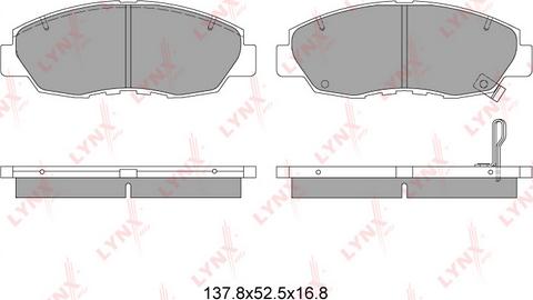 LYNXauto BD-3410 - Тормозные колодки, дисковые, комплект autospares.lv