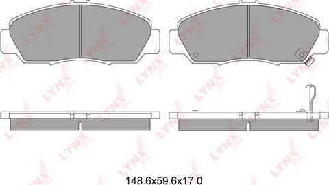 LYNXauto BD-3411 - Тормозные колодки, дисковые, комплект autospares.lv