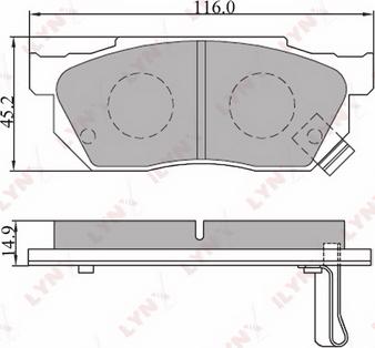 LYNXauto BD-3412 - Тормозные колодки, дисковые, комплект autospares.lv