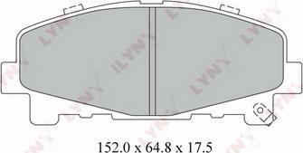 LYNXauto BD-3424 - Тормозные колодки, дисковые, комплект autospares.lv