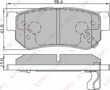 LYNXauto BD-3605 - Тормозные колодки, дисковые, комплект autospares.lv