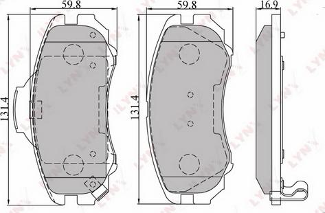 LYNXauto BD-3602 - Тормозные колодки, дисковые, комплект autospares.lv