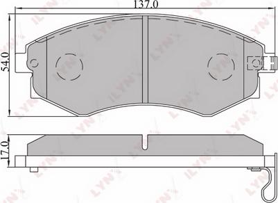 LYNXauto BD-3607 - Тормозные колодки, дисковые, комплект autospares.lv