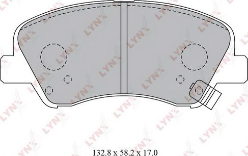 LYNXauto BD-3619 - Тормозные колодки, дисковые, комплект autospares.lv