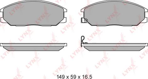 LYNXauto BD-3614 - Тормозные колодки, дисковые, комплект autospares.lv