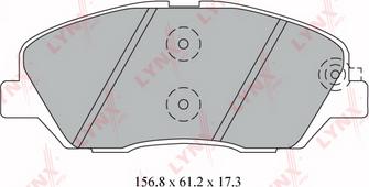 LYNXauto BD-3615 - Тормозные колодки, дисковые, комплект autospares.lv