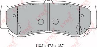 LYNXauto BD-3616 - Тормозные колодки, дисковые, комплект autospares.lv