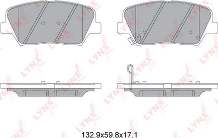 LYNXauto BD-3630 - Тормозные колодки, дисковые, комплект autospares.lv