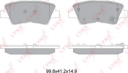 LYNXauto BD-3632 - Тормозные колодки, дисковые, комплект autospares.lv